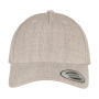 5-Panel Premium Curved Visor Snapback Cap - Heather Grey - One Size