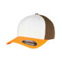 3-Tone Flexfit Cap - Red/White/Black - S/M