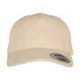5-Panel Premium Curved Visor Snapback Cap - Stone - One Size