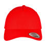 5-Panel Premium Curved Visor Snapback Cap - Red - One Size